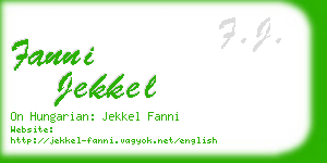 fanni jekkel business card